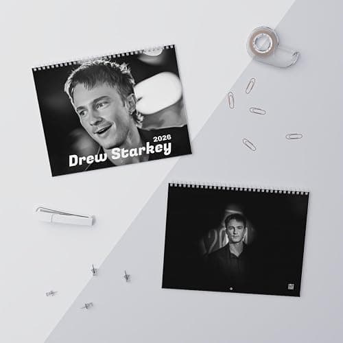 Drew Starkey 2026 Wall Calendar Ver 2, Handsome Star Fan Art Calendar for Bookish Girls & TV Fans, Aesthetic Romance Wall Decor, Celebrity Crush Merch, 2 Sizes, Glossy or Matte Finish (Glossy, 14x11.5 in) - Image 1