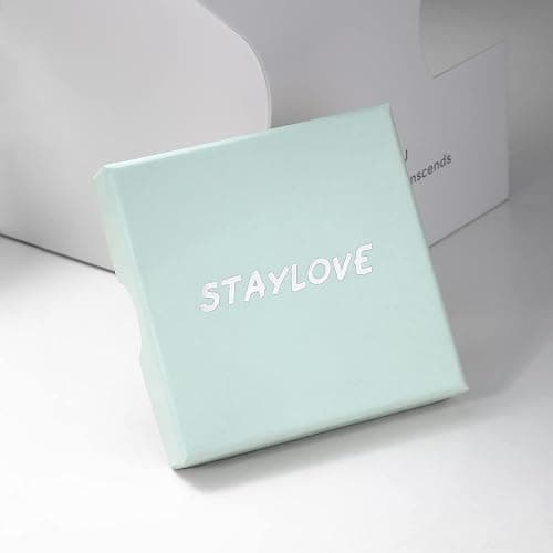 STAYLOVE Small Chunky Gold Hoops Teardrop Huggie Earrings 925 Sterling Silver Post 14k Gold Plated Oval Thick Hoop Earrings for Women thumbnail 7