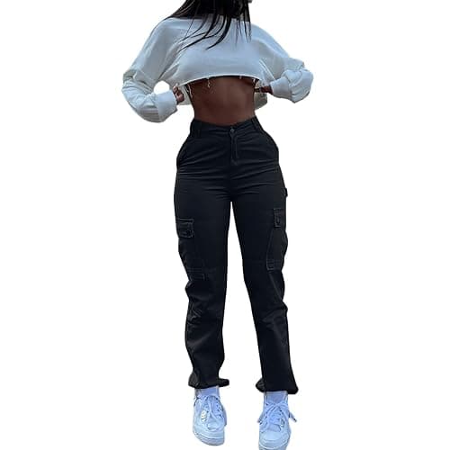 GuYongZ Women's Cargo Jeans Pants thumbnail 4