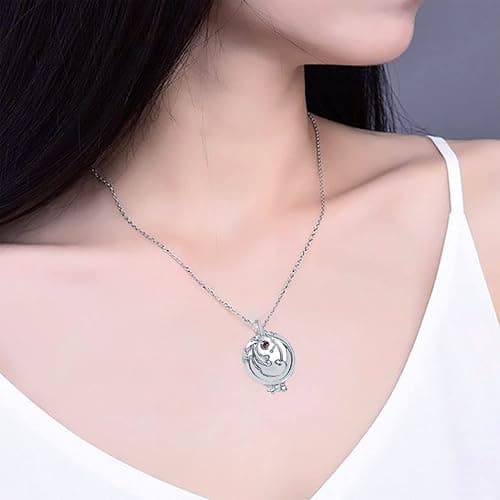 UoYu 4 pcs Opening Vervain Locket Pendant Necklace and Daywalking Katherine Necklace Pendant Charm Necklace-Royal Blue Diamond Stud Earrings S Ring thumbnail 2