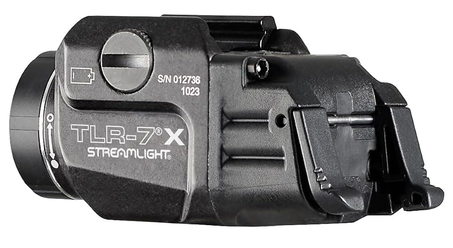 Streamlight 69455 TLR-7 X USB 500-Lumen 5000-Candela Compact Tactical Weapon Light with Interchangeable High & Low Switches and Key Kit, Black thumbnail 6