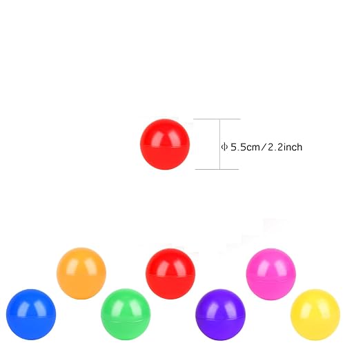 Hovenlay Ball Pit Balls Phthalate Free BPA Free Crush Proof Plastic - 7 Bright Colors in Reusable Play Toys for Kids with Storage Bag thumbnail 7