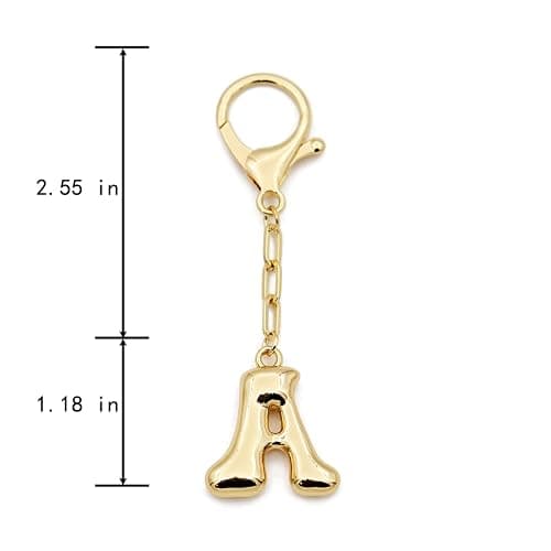TTYY Initial Keychain For Women Handbag Charms Backpack Car Keyring for Sister Besties Mom Gold Letter Keychain thumbnail 3