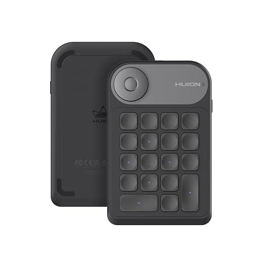 HUION Keydial Mini Bluetooth Programmable Keypad with Dial 5 Keys Anti-ghosting 18 Customized Keys, Wireless Shortcut Keyboard for Drawing Tablet, PC, MacBook, Surface Pro, Laptops - Image 1