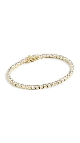 SHASHI Women's Medium Tennis Bracelet, Gold, One Size - Image 1