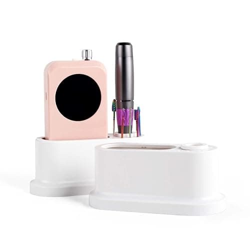 CHOOSE-IT Nail Drill Holder and Grinding Bit Storage Box | 8-Bit Organizer for Nail Drill Machine | ABS Desktop Storage Case for Home & Salon Use thumbnail 4