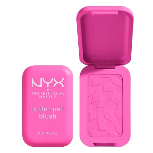 NYX PROFESSIONAL MAKEUP Buttermelt Powder Blush, Fade and Transfer-Resistant Blush, Up to 12HR Make Up Wear, Vegan Formula - My Butta Half - Image 1