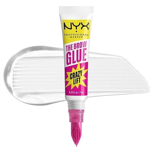 NYX Professional Makeup - Glue fixatrice - Sourcils Effet Laminés - Tenue jusqu'à 24H - Formule Vegan - Peigne Applicateur Intégré - The Brow Glue Crazy Lift - Teinte : Transparent (01) - 7ml - Image 1