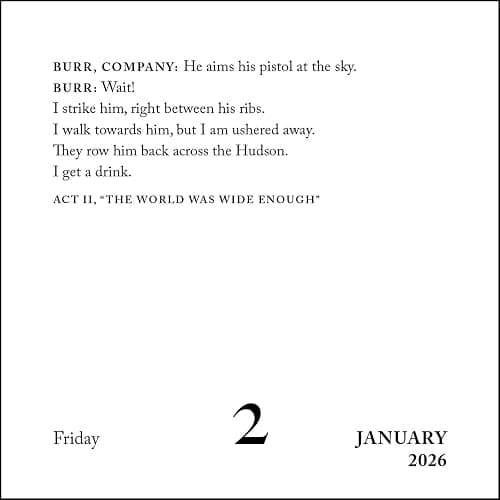 Hamilton 2026 Day-to-Day Calendar: An American Musical thumbnail 3