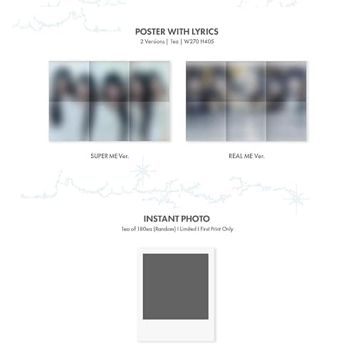 ILLIT - 1st Mini Album [SUPER REAL ME] (SUPER ME ver.) Photobook R + Photocard + Illit Logo Sticker + Album Logo Sticker + Sticker + Paper Magnet + Paper Ornaments + Poster With Lyrics thumbnail 7