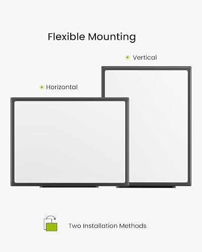 VUSIGN 24" x 18" Magnetic Dry Erase Board for Wall, Whiteboard with Aluminum Frame, Markers, Magnets, Eraser & Tray Included, Dry Erase White Board for Office, School, Classroom & Home thumbnail 2