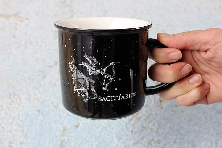 SAGITTARIUS Ceramic Mugs - 13.5 oz Coffee & Tea Mug, Astrology Horoscope Cups with Personality Traits Revealed Inside, November & December Birthday Constellation and Zodiac Sign Drinkware thumbnail 2