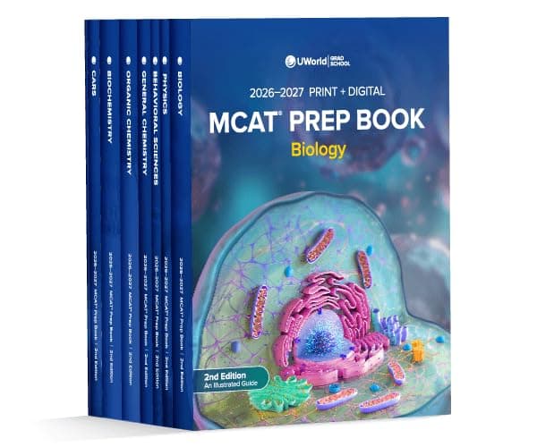 UWorld MCAT Books 2026-2027: 8 MCAT Prep Books (Printed & Interactive Digital), 6 Science Review Books + 2 MCAT CARS Practice Books - Image 1