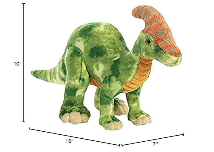 Aurora® Ferocious Dinos & Dragons Parasaurolophus Stuffed Animal - Prehistoric Fun - Cuddly Companions - Green 16 Inches thumbnail 2