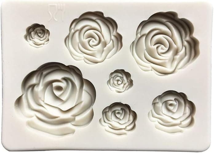 2PCS Rose Flowers silicone molds Cake Chocolate Mold wedding Cake Decorating Tools Fondant Sugarcraft Cake Molds thumbnail 10