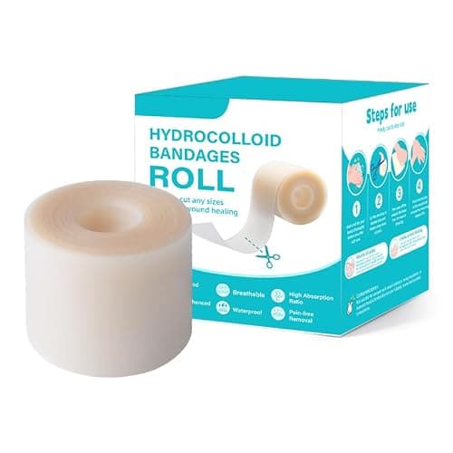 MIUXIA Hydrocolloid Roll Bandages Extra Large Pimp Patch Roll Self-Adhesive | 2in × 16ft Ultra Absorbent Flexible Latex Free Waterproof DIY Size - Image 1