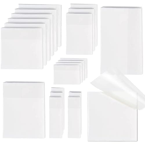 [1000 PCS] Transparent Sticky Notes, 6 Sizes Clear Sticky Notes Pads, Waterproof Self-Adhesive Translucent Sticky Notes for Annotating Books, See Through Sticky Notes for School & Office - Image 1