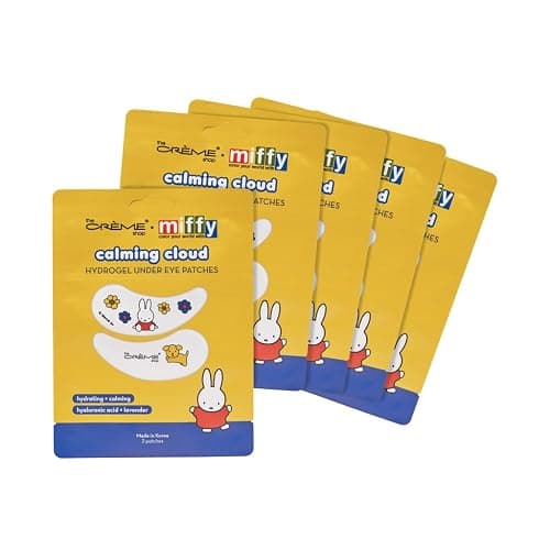 The Crème Shop x Miffy Calming Cloud Hydrogel Under Eye Patches - 5 Korean Skincare Eye Masks with Hyaluronic Acid & Lavender, for Dark Circles, Puffy Eyes, Revitalizing, Cute Design (Pack of 5) - Image 1