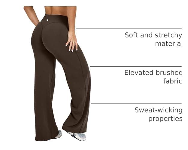 OQQ Yoga Pants Women High Waist Stretch Casual Soft Straight Leg Bottoms thumbnail 4