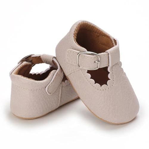 SABATUTU Infant Baby Girls Princess Wedding Dress Mary Jane Flats,Toddler Soft Sole Prewalker Sparkly Lightweight Shoes thumbnail 3
