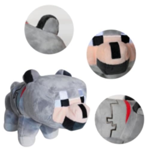 FUNUSE Wolf Plush Toys,8.3" Plush Wolf Stuffed Animal Game Toys for Boys Girls,Birthday Thansgiving Gifts for Kids and Fans thumbnail 4