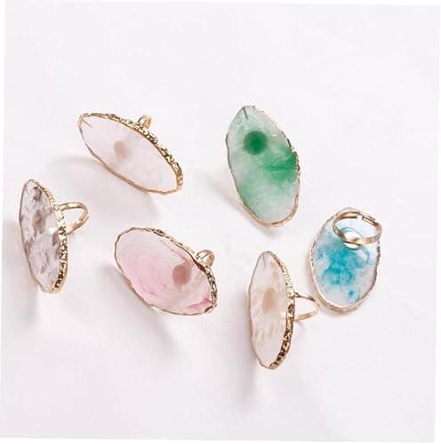 Nail Art Palettes Nail Mixing Palette Polish Color Mixing Plate Golden Edge Resin Nail Holder Cosmetic Mixing Tools Green Practical and Professional thumbnail 3