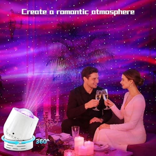 Northern Lights Projector Galaxy Projector,with Bluetooth Speaker and White Noise Star Projector, 4 Aurora Color Combinations Remote Ambient,Galaxy Light for Bedroom and Living Room Night Light thumbnail 4