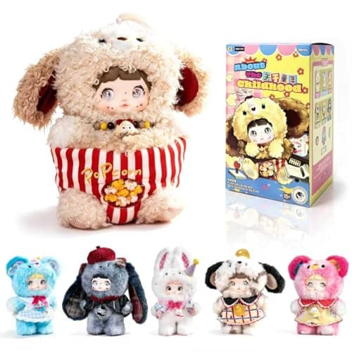Mckkymi Plush Blind Box,Kawaii Nommi About The Childhood Series Stuffed Blind Box Doll 1PC,Unique Designs Keychain & Bag Charm,Cute Anime Vinyl Plushies Collectible for Birthday (Random 1PC) - Image 1