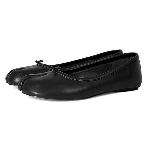 VBDB Tabi Ballet Flats Shoes for Women Rounde Toe Wide Width Split Toe Low Heel Comfortable Flats Shoes - Image 1