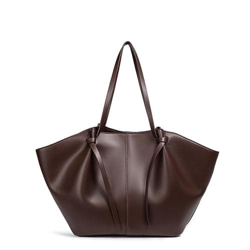 FJZFXKZL Women's Tote Bag, Leather Large Shoulder Shopper Handbag With Detachable Strap, Vintage For School, Work, Travel, Office thumbnail 6
