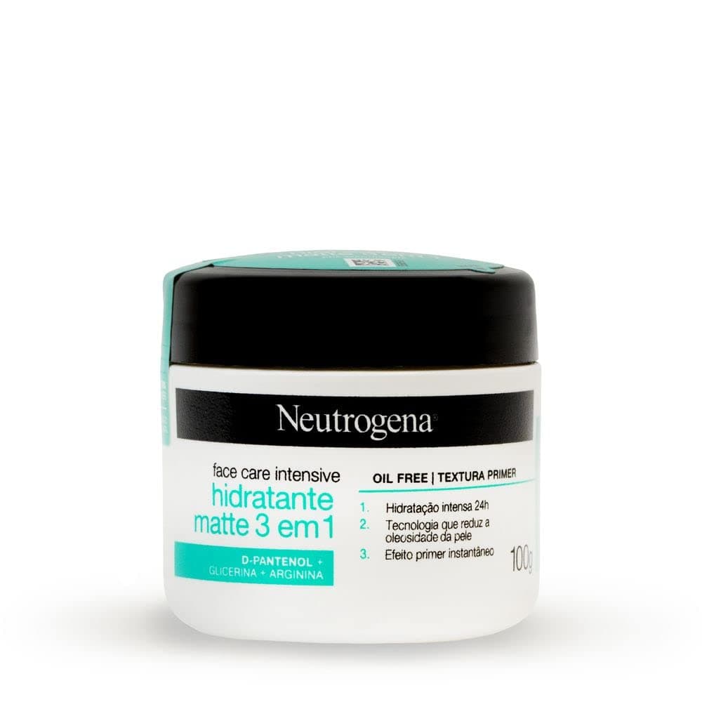 Neutrogena Hidratante Facial Matte 3 em 1 Face Care Intensive, 100g - Image 1