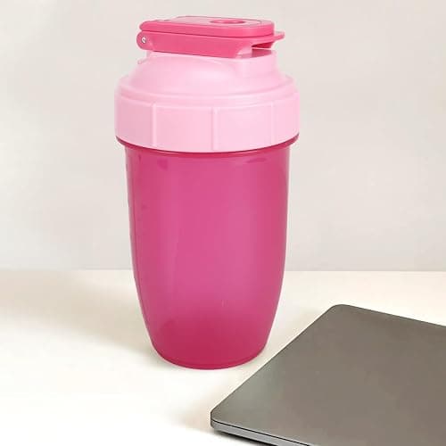 D.Y.A 16oz Shaker Bottle，Leak Proof Sports Shaker Cups for Protein Shakes，Shaker Bottle for Pre Workout and Travel To Go，BPA Free & Easy Clean Protein,Pink thumbnail 2