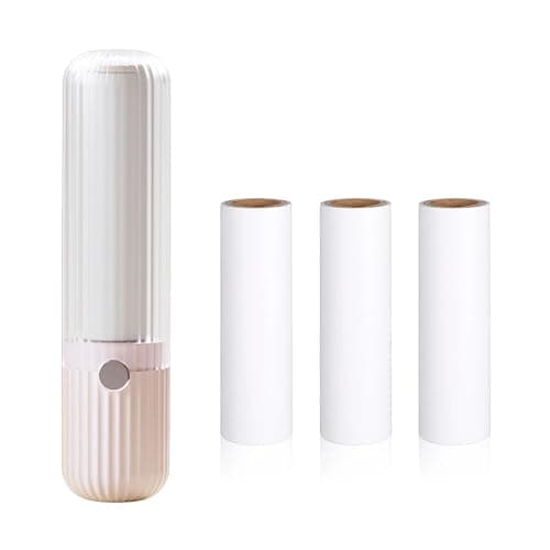 Mini Lint Roller for Clothes Reuseable Pocket Lint Remover for Travel, Portable Sticky Roller for Pet Hair, Small Lint Roller with 4 Rolls Refillable - Image 1