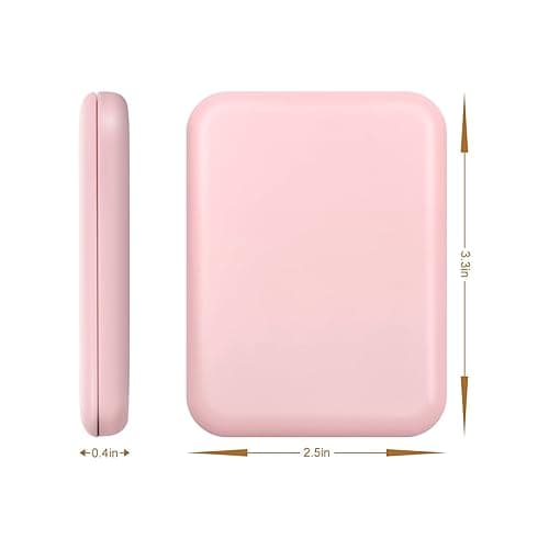 Kakuje Compact Mirror, 1X/3X Magnification LED Pocket Mirror with Nternal BIattery, Mini Mirror for Purse, Pocket,Travel and Present (Pink) - Pink thumbnail 2