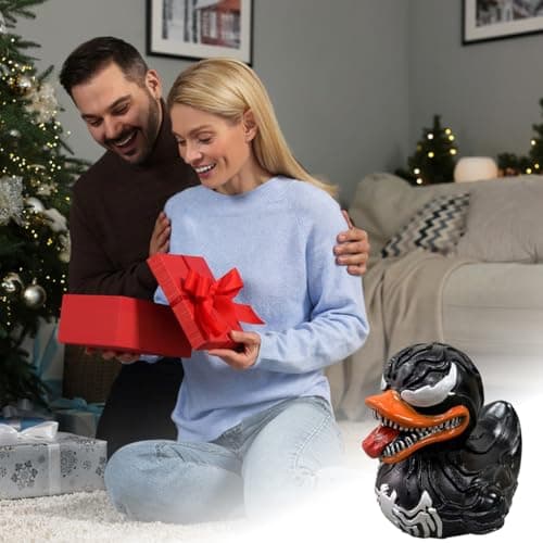 Shilkare Resin Alien Duck, Unique Gothic Gifts & Collectibles, Dark Resin Duck Rubber Novelty Ornament Decorative Duck Figurine for Desktop Home Office Halloween Decor (A) thumbnail 6