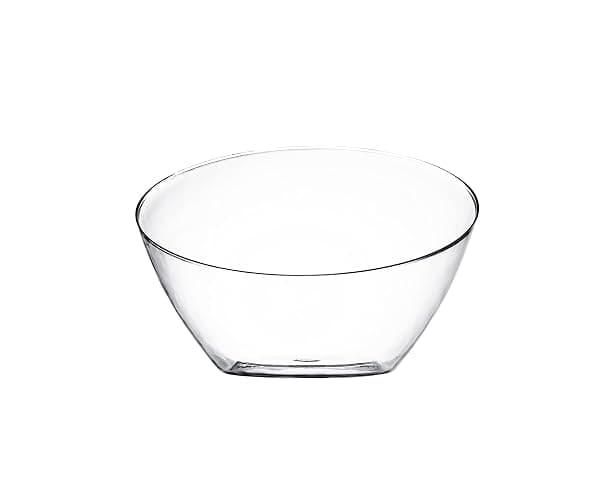 Posh Setting Clear Serving Bowls Small Hard Plastic Candy Bowl for Weddings, Buffet, Offices, Disposable Small Angled Bowls for Party's, Salads, Snacks and Fruit Bowl 5 Pack thumbnail 8