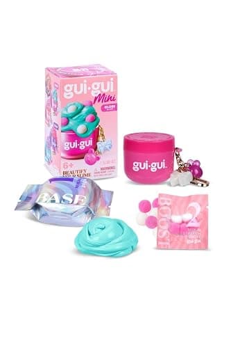 GUI GUI Mini Slime Jar Keychain – 4 Pack Tiny Scented Slime Jars with Charms & Clip | Gloss, Clear, Butter & Cloud Slime Assortment | Collectible Slime Keychains for Kids thumbnail 3