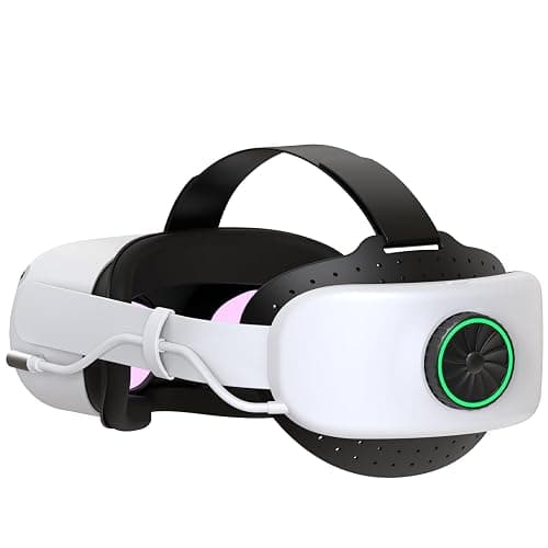 BUSQUEDA Elite Strap with Battery for Oculus Quest 2,8000mAh Extend 9hrs Playtime,Fast Charging VR Power,Counter Balance&Adjustable Head Strap for Enhanced Support and Comfort in VR - Image 1