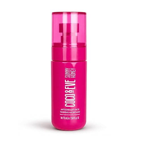 Coco & Eve Antioxidant Tanning Micromist. Sunless Self Tanning Face Mist with Antioxidants to Boost Hydration. Quick, Flawless, Streak Free Face Tan. (2.54 fl oz) - Image 1