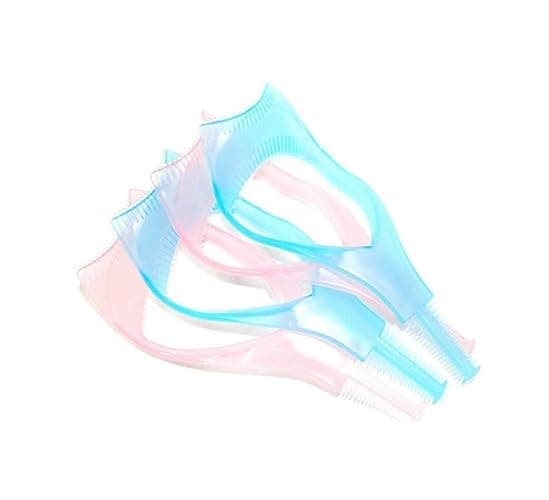 3PCS Blue Plastic 3 in 1 Eyelash Tool Makeup Upper Lower Eye Lash Mascara Shield Guard Applicator with Comb Eyelashes Curlers Shields Applicators thumbnail 8