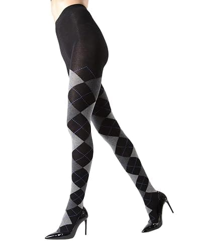MeMoi Classic Argyle Cotton Tights for Women, Cozy and Stlylish Patterned Sweater Tights - Sizes Small to 6x - Image 1