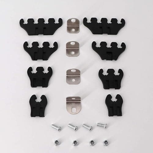 KIPA Chrome Linear Spark Plug Wire Separators Divider Loom Black Valve Cover Fits for Chevy Ford Mopar SBC 265 283 305 350 400 396 thumbnail 3