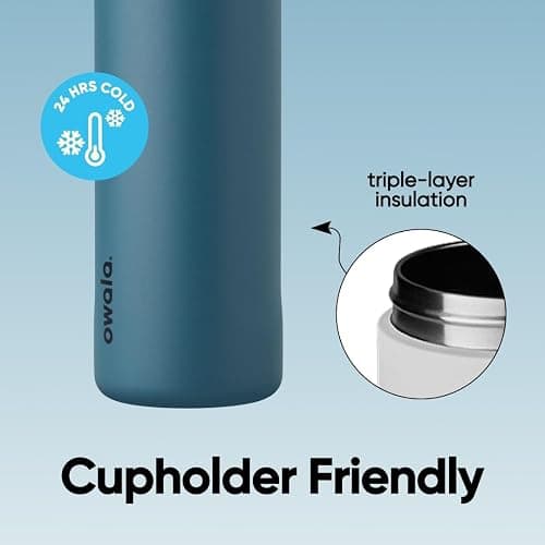 Owala FreeSip Stainless Steel Water Bottle 24 oz Denim thumbnail 6