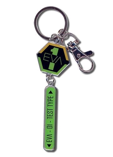 Great Eastern Entertainment Evangelion Unit 01 Insignia Keychain Multi-colored, 2" - Image 1