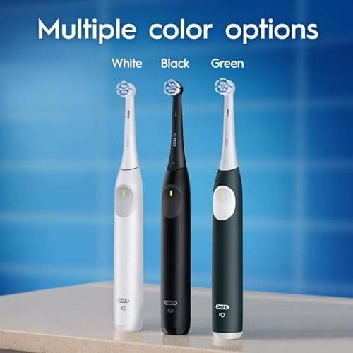 Oral-B Rechargeable Electric Toothbrush, iO2 Starter Kit, 3 Cleaning Modes, Automatic Pressure Sensor to Protect Gums, 2 Brush Heads, Forest Green thumbnail 9