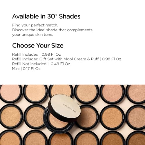 JUNG SAEM MOOL Essential Skin Nuder Cushion | Natural Finish, Buildable Coverage Cushion Foundation by Korean Makeup Artist (Mini, 0.17 Fl Oz), 10W Shell thumbnail 7