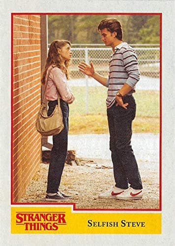 Natalia Dyer & Joe Keery trading card (Nancy tells Steve about the Monster, Stranger Things) 2018 Topps Netflix #51 - Image 1