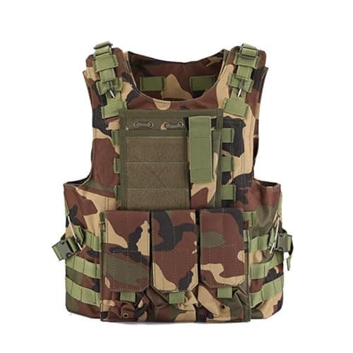 QMFIVE MOLLE RRV Assault Combat Vest with pouch/Traning Protective Security Vest for Tactical Hunting Airsoft Outdoor - BK thumbnail 2