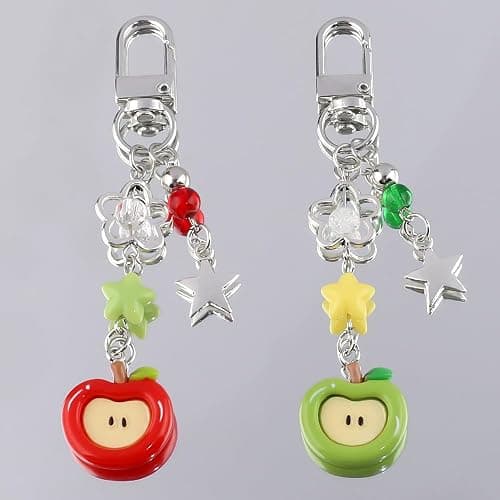 DAMOWANG 2pcs Fruit Key Chains Women Cute Keychains Stylish Key Chain Phone Charm Bag Charms Womens Keychain Accessories thumbnail 9