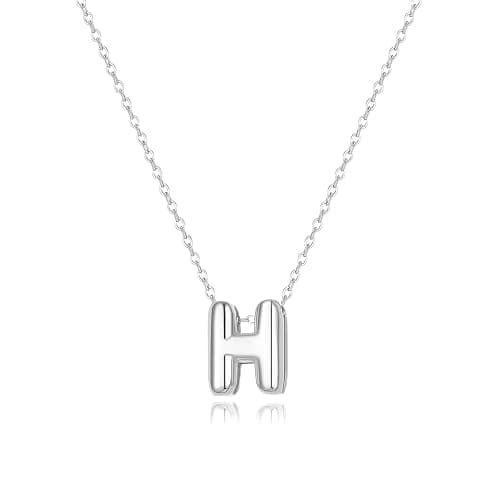 CUEZIY Initial Necklaces for Women Bubble Gold Silver Letter Necklace Dainty Personalized Charm Pendant Name Necklace Cute Non Tarnish Fashion Accessories Teen Gift Trendy Stuff Jewelry Gifts - Image 1